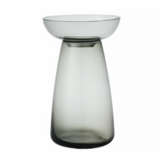 KINTO AQUA CULTURE 玻璃花瓶 小 200ml, 灰色