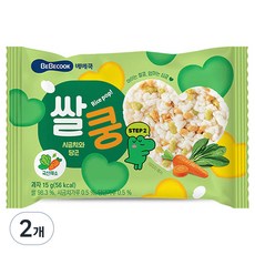 베베쿡 쌀쿵 시금치와 당근, 혼합맛(시금치/당근), 15g, 2개