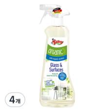 폴리보이 오가닉 유리 거울 클리너 물때 제거, 500ml, 4개
