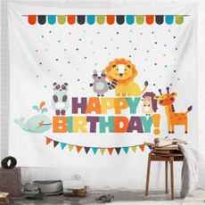 INS韓風生日背景布，生日必備裝飾，寬150*高130公分，厚布, 150 x 130cm, F款, 1個