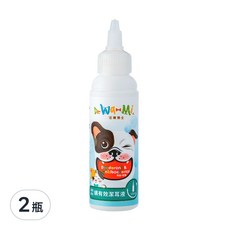 Dr.Wa-Mi 汪咪博士 寵物專用有效潔耳液, 溶解油脂、耳垢，消除異味, 台灣製造, 溫和不刺激, 100毫升, 犬貓適用, 100ml, 2瓶