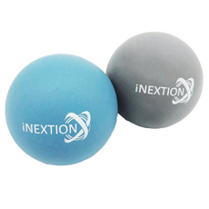 iNEXTION Therapy Balls 筋膜按摩療癒球 2個, 高密度橡膠材質, 直徑63mm, 淡藍/天灰, 淺藍色 + 天灰色, 1組