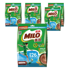 MILO 美祿 巧克力麥芽飲品 減糖配方 減糖26% 小分子大麥 優質蛋白, 25g, 14包, 5袋