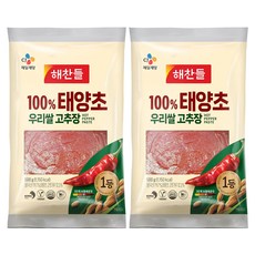 해찬들 100% 태양초 우리 쌀 고추장 봉, 500g, 2개