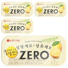 LOTTE 樂天 ZERO無糖檸檬薄荷糖, 4盒, 28g