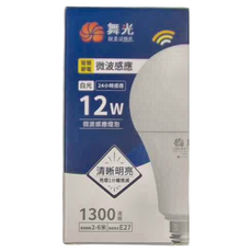 DANCELIGHT 舞光 LED 感應燈泡 12W, 白光, 1個