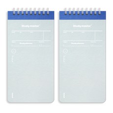 뮤니드 잇 스프링 만년 상철 100일 스터디 플래너 노트, 블루, 2개