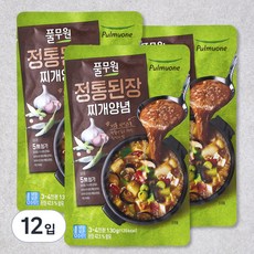 풀무원 정통 된장찌개양념, 130g, 12입