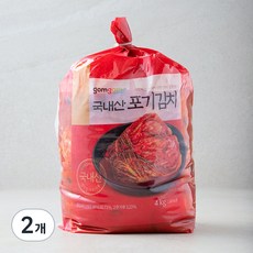 곰곰 국내산 포기 김치 4kg 2개