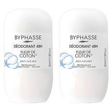 바이빠세 롤 온 데오드란트 코튼 플라워 48H, 50ml, 2개