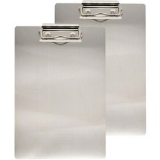 생각나래 스테인레스 클립보드 B6 15 x 19.5cm, 실버, 2개