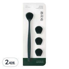 디어커스 혀자손 혀클리너 본품 딥그린 + 리필용 헤드 3p 세트, 37.5g, 2세트