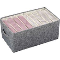 하늬통상 패브릭 칸막이 9칸 의류 정리함, 그레이, 1개