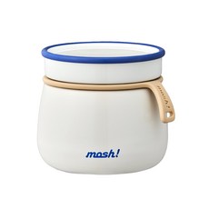 mosh Latte Food Jar 不鏽鋼保溫保冷食物罐 白色 350毫升, 350ml, 1個