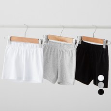 롤리트리 아동용 코튼 스판 3부 레깅스 3종 세트