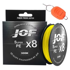 Zoff Super PE 8 編織釣線 + 銀色拋線塞套裝, 黃色(魚線)，隨機出貨(線塞), 1組
