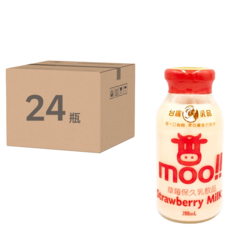 台農乳品 草莓保久乳飲品, 200ml, 24瓶