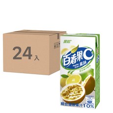 黑松 果汁C系列 百香果, 熱帶水果風味 含維生素C、還原果汁10% 300ml x 24入