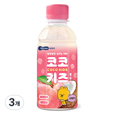 베베쿡 코코키즈 복숭아, 220ml, 3개