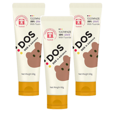 도스인어드밴스 어린이치약 STEP3 고불소 포도향, 60g, 3개