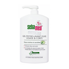 sebamed 施巴 橄欖潔膚露, 洗臉沐浴兩用，保濕升級，敏弱肌適用, 1L, 1瓶