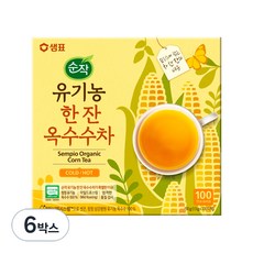 순작 유기농 한잔 옥수수차, 1.5g, 6박스, 100개입