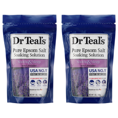 Dr Teal's 純鎂鹽沐浴鹽，薰衣草香，450克, 450g, 2包