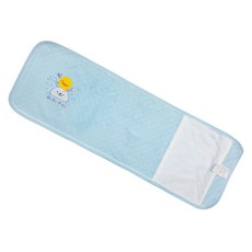 PiYOPiYO 黃色小鴨 包紗夏季大肚圍, 360度溫暖呵護 美國棉紗 輕盈透氣 較大嬰兒適用, 藍色