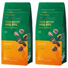 이디야커피연구소 홀빈커피 브라질 세하도, 200g, 2개, 홀빈(분쇄안함) 홀빈, 200g, 2개