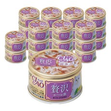 챠오츄르 이나바 고양이 제이타크캔, 가츠오부시&참치&닭가슴살 (A-145), 80g, 24개 24캔, 가츠오부시&참치&닭가슴살 (A-145)