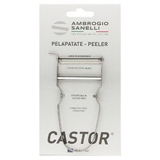 AMBROGIO SANELLI 山里尼 CASTOR 不鏽鋼削皮器, 馬鈴薯削皮刨刀, 11*6公分, 14330000, 1個