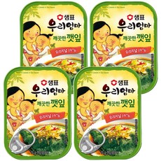 샘표 우리엄마 깨끗한 깻잎, 70g, 4개