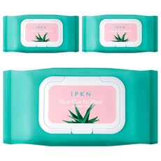 입큰 퓨어 알로에 노워시 클렌징 티슈 387g, 80매입, 3개 80매, 3팩