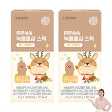 천호엔케어 유아용 튼튼쑥쑥 녹용홍삼 스틱 15p, 300g, 2개