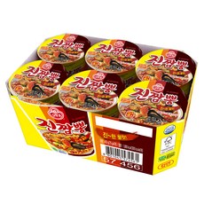 오뚜기 진짬뽕 컵 75g, 6개