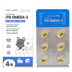리스펫랩 반려동물 얌얌이 rTG 영양제, 30정, 오메가3, 4개