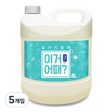 아토세이프 이거어때 주방 세제, 4L, 5개