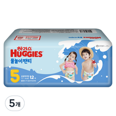 하기스 물놀이팬티 특대형 아동용 12p, 5단계, 60매