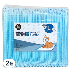 寵物尿布墊 加厚款 L號 2包入 (60x90cm, 50片) 超強吸水 寵物尿墊 狗尿布墊, 2包, 25片, L