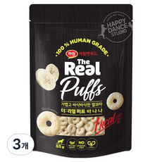 하림펫푸드더리얼 강아지 퍼프 간식, 바나나, 85g, 3개