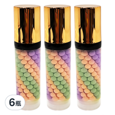 三色隔離素顏霜 40g, 妝前乳, 提亮膚色, 修飾瑕疵, 隔離彩妝, 6瓶, S283