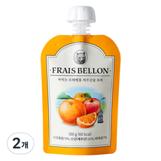 FRAIS BELLON 韓國產水果泥 4包, 濟州橘子, 100g, 2個
