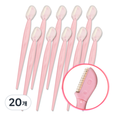래쉬톡 부분 눈썹 칼, 핑크, 20개