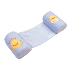 PiYOPiYO 黃色小鴨 小鴨嬰兒側睡枕, 嬰幼兒專用，固定睡姿，自然直挺, 46 x 16.5 x 8cm, 粉色/藍色/黃色 顏色隨機