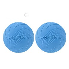 케이알펫츠 강아지 플라이 소프트 원반 22cm, 블루, 2개