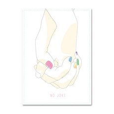 모노마니 패브릭포스터 NO JOKE, 혼합색상