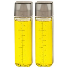 시노글라스 사각 실리콘 오일병 화이트, 250ml, 2개