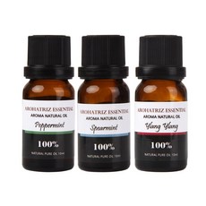 아로하트리즈 에센셜오일 페퍼민트 + 스피아민트 + 일랑일랑, 10ml, 1세트