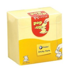 프린텍 팝업 스티키노트 76 x 76 mm 리필형, 노랑, 1개