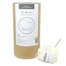멜로우 리본 헤어밴드 DIY 만들기, 바닐라, 1개